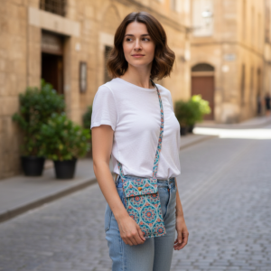 Small 100% Cotton Crossbody Bag